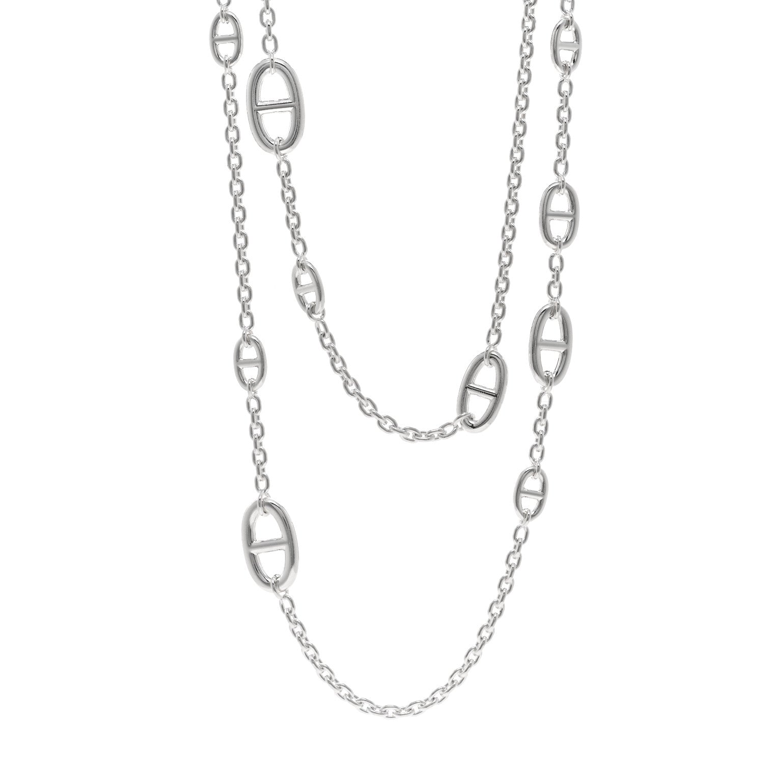 Hermes Sterling Silver Farandole Necklace 160 1 of 5