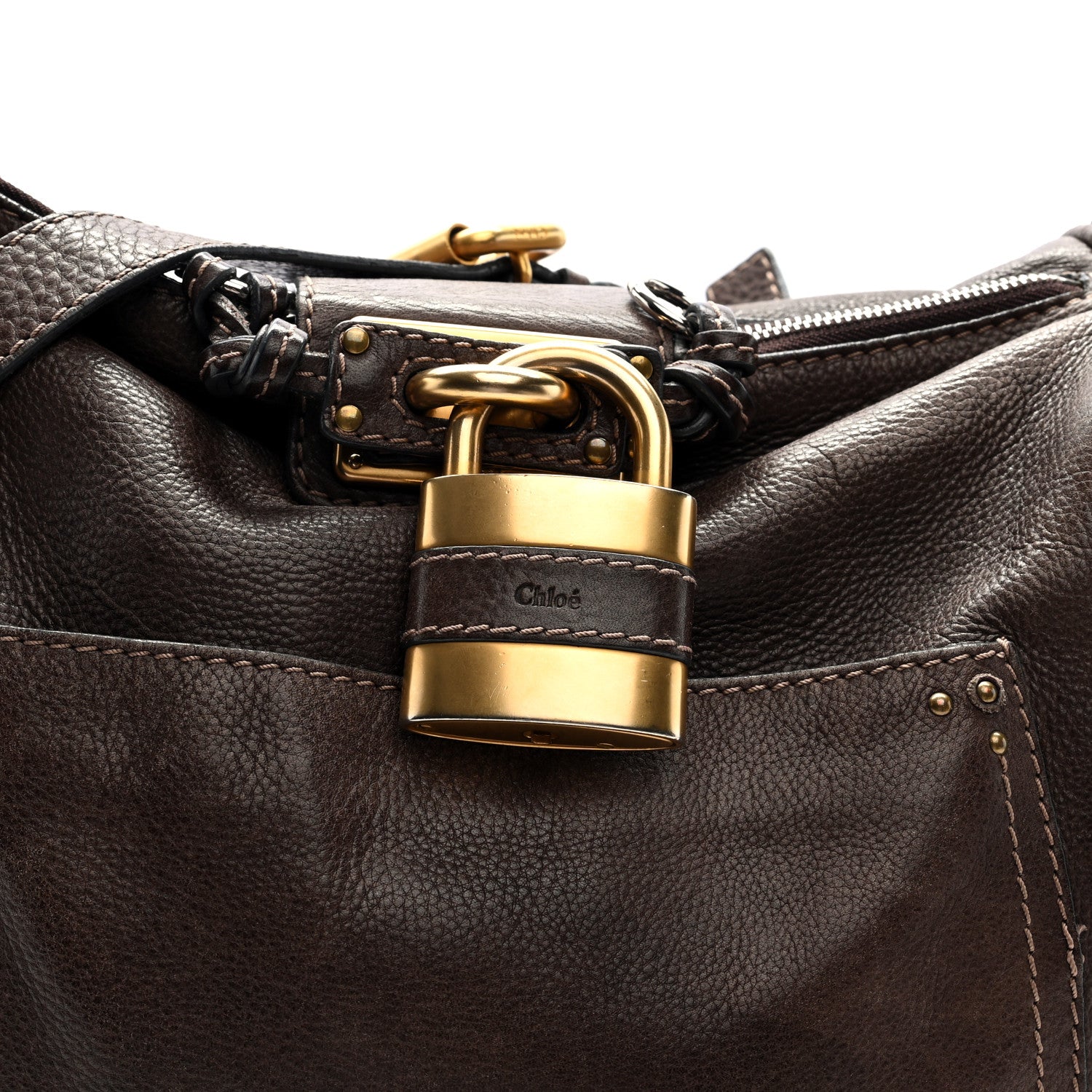 Chloe Calfskin Paddington Hobo Brown 7 of 9
