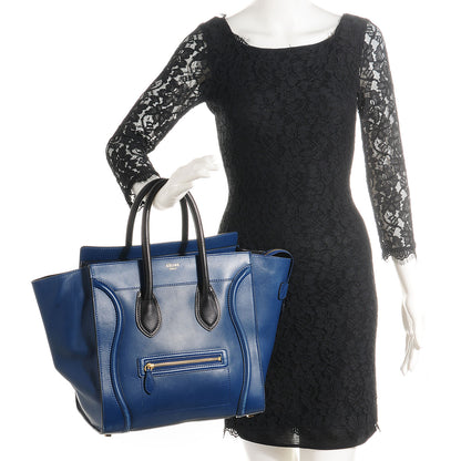 Celine Smooth Calfskin Mini Luggage Ocean Blue 2 of 8