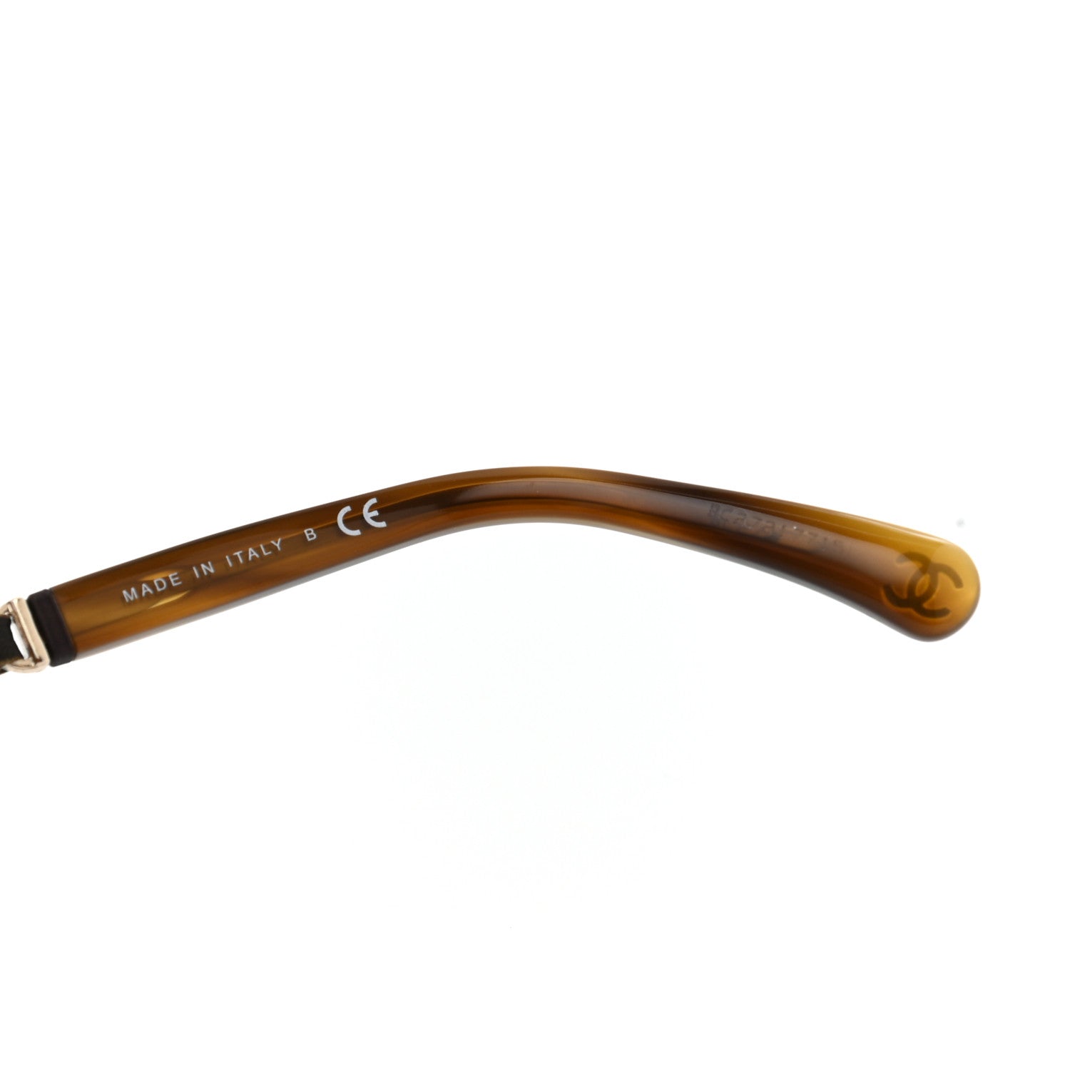 Chanel Metal Calfskin CC Chain Pilot Sunglasses 5439-Q Green Tortoise 7 of 8