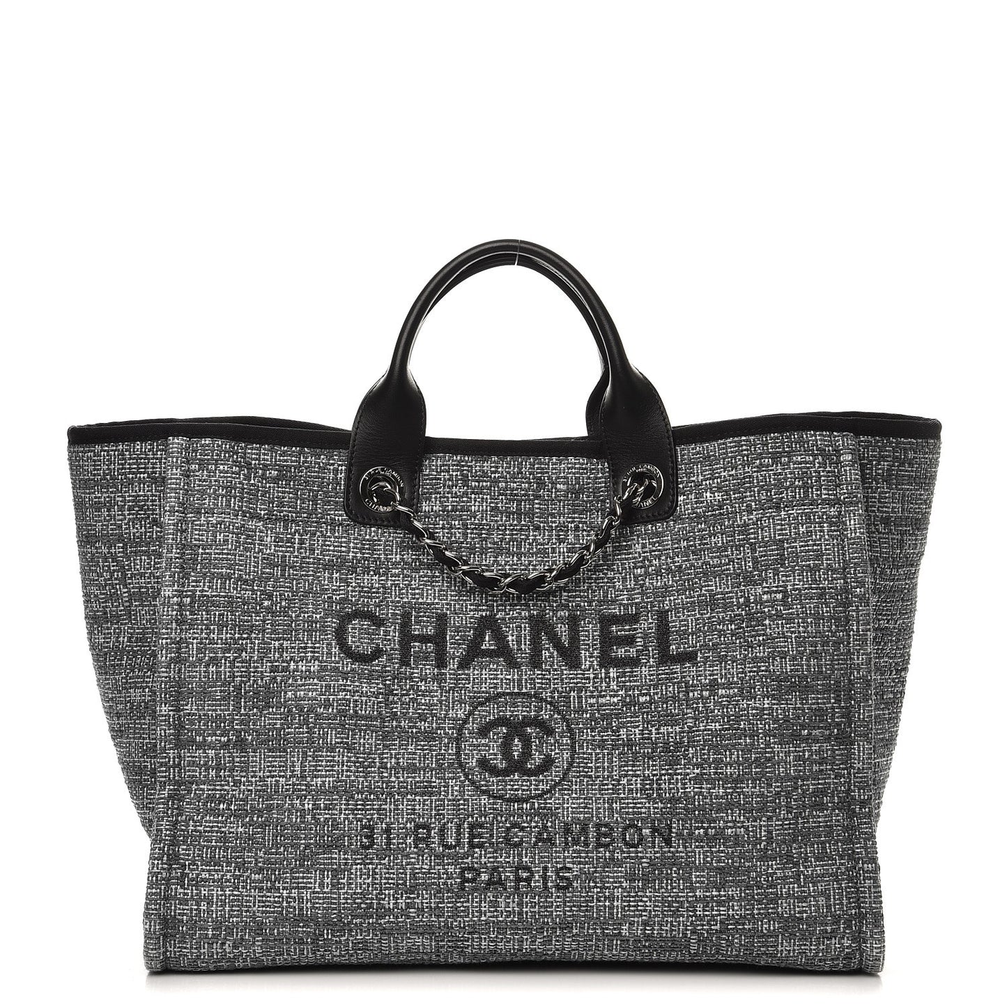 Canvas Large Deauville Tote Charcoal