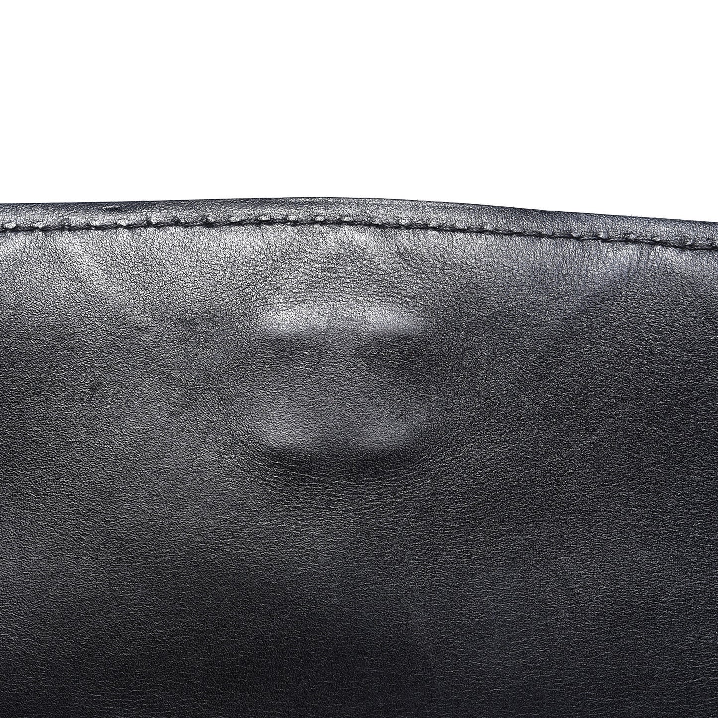 Calfskin Stitched Small Highlander Messenger Black