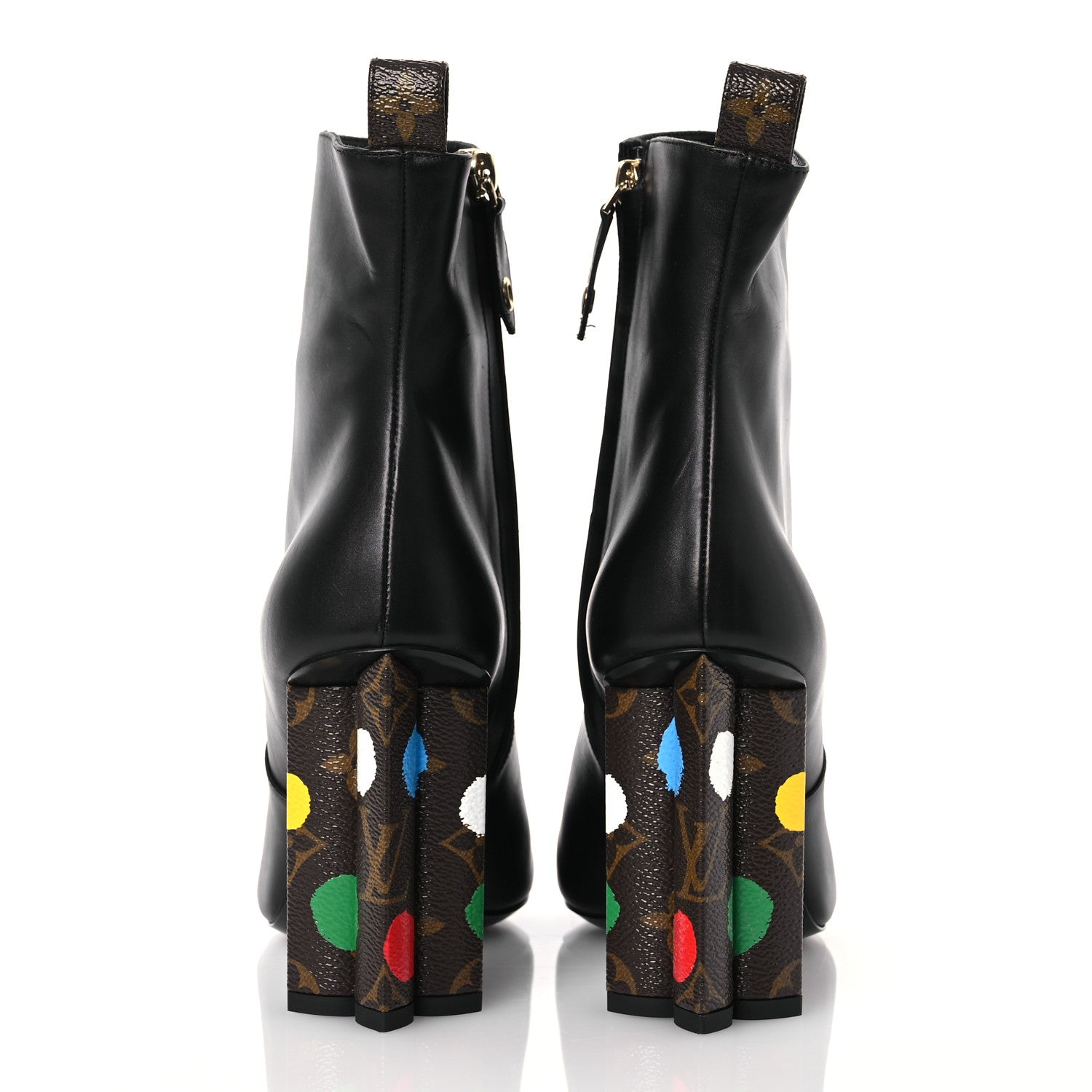 Louis Vuitton LV X YK Calfskin Monogram Silhouette Ankle Boots 38 Black 5 of 16