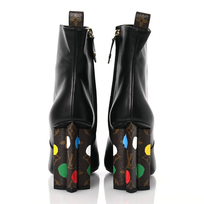 Louis Vuitton LV X YK Calfskin Monogram Silhouette Ankle Boots 38 Black 5 of 16