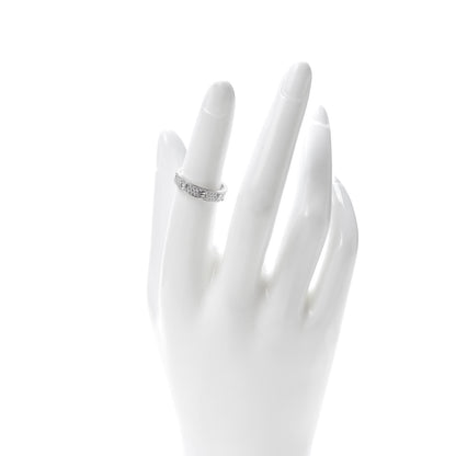Cartier 18K White Gold Diamond 4mm LOVE Wedding Paved Band Ring 51 5.75 2 of 5