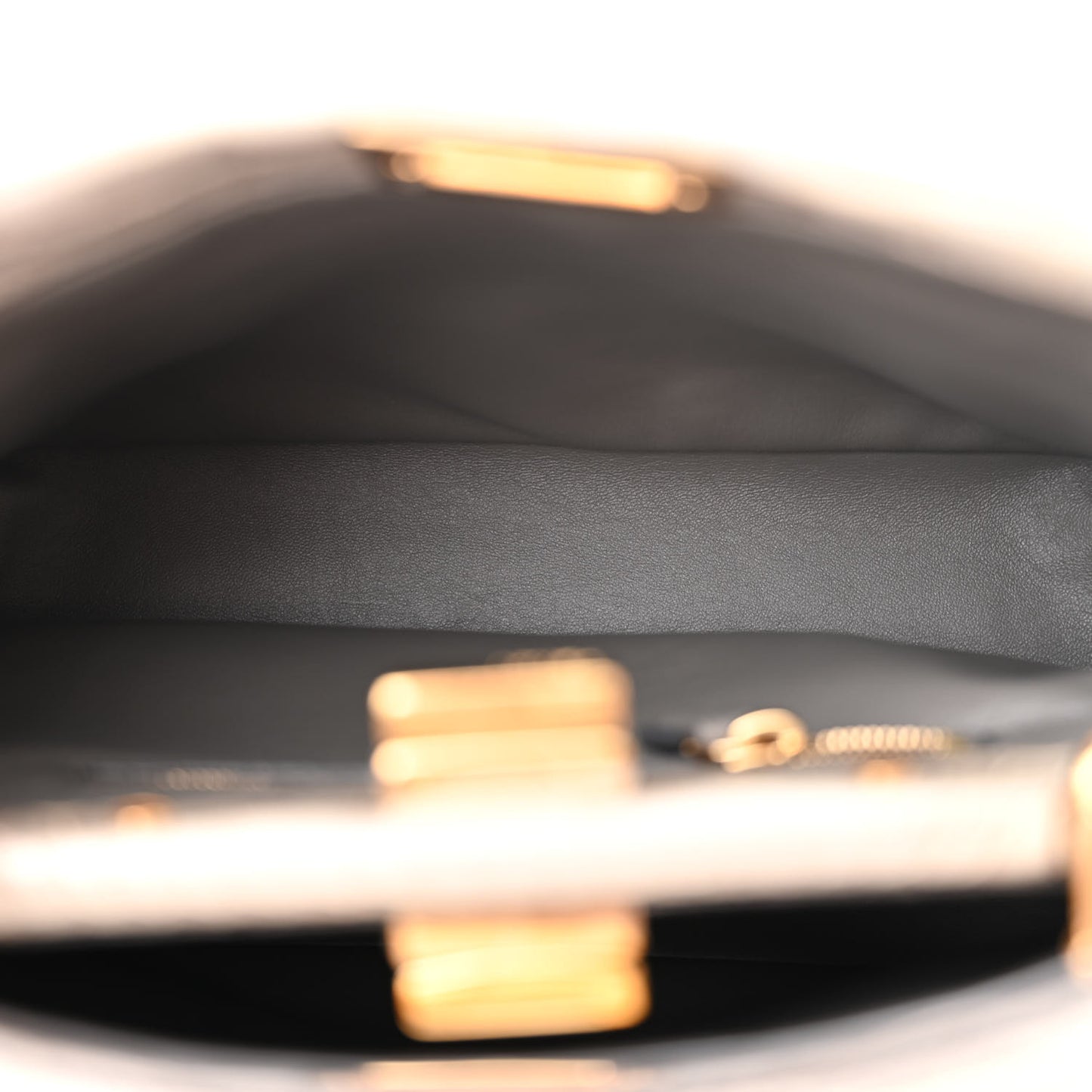 Shiny Crocodile Shiny Nappa Degrade Mini Peekaboo Iconic Satchel Grey