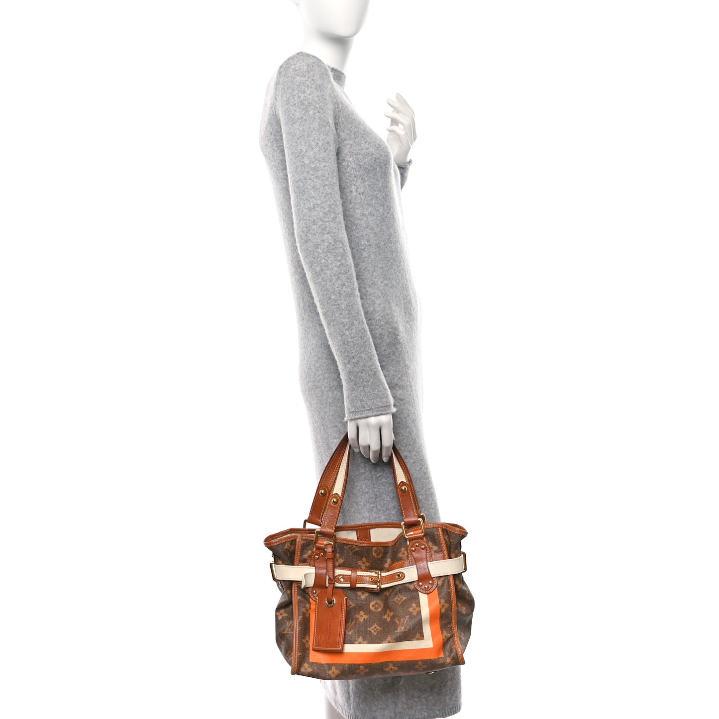 Monogram Rayures Tisse Sac PM