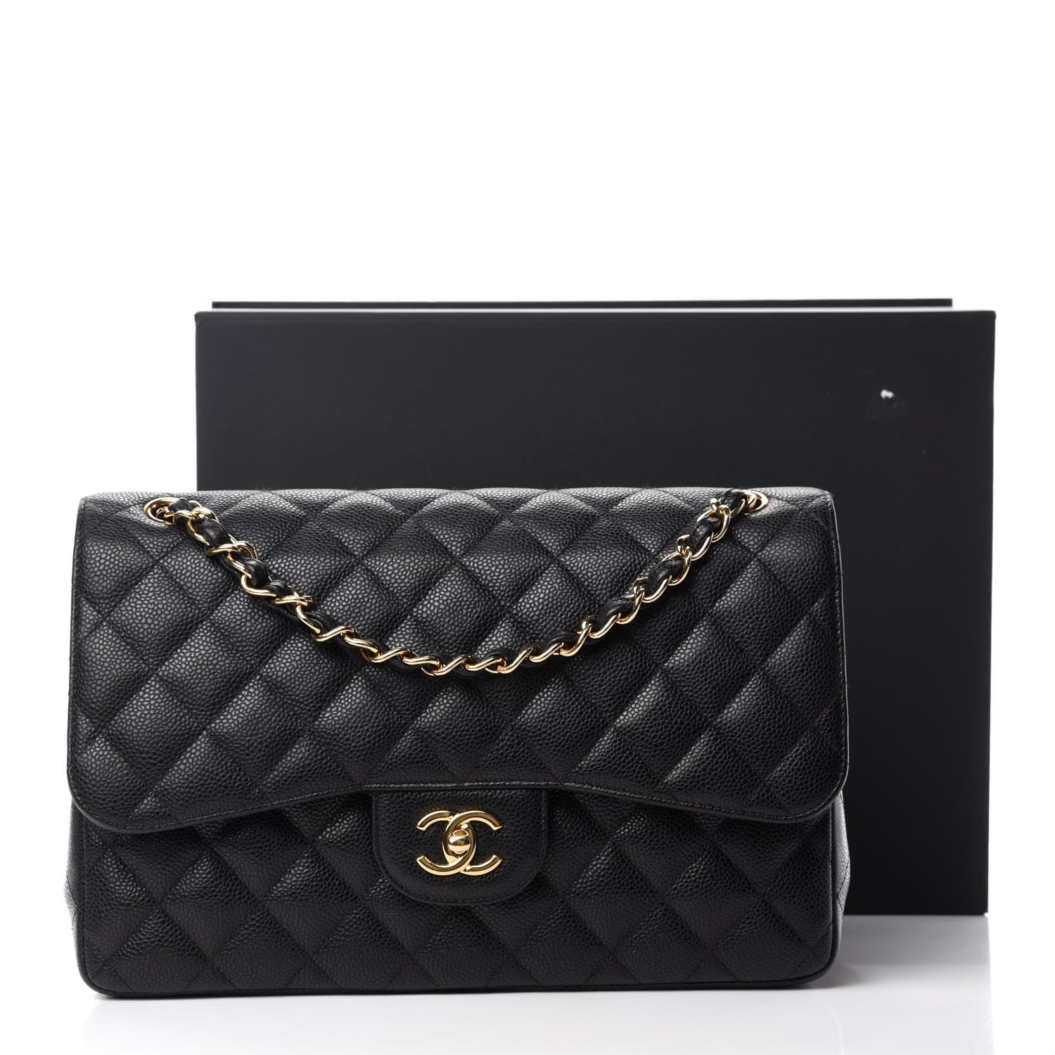 Chanel Caviar Quilted Jumbo Double Flap Black 16 of 16