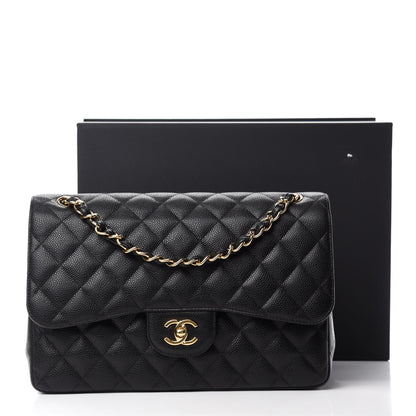 Chanel Caviar Quilted Jumbo Double Flap Black 16 of 16