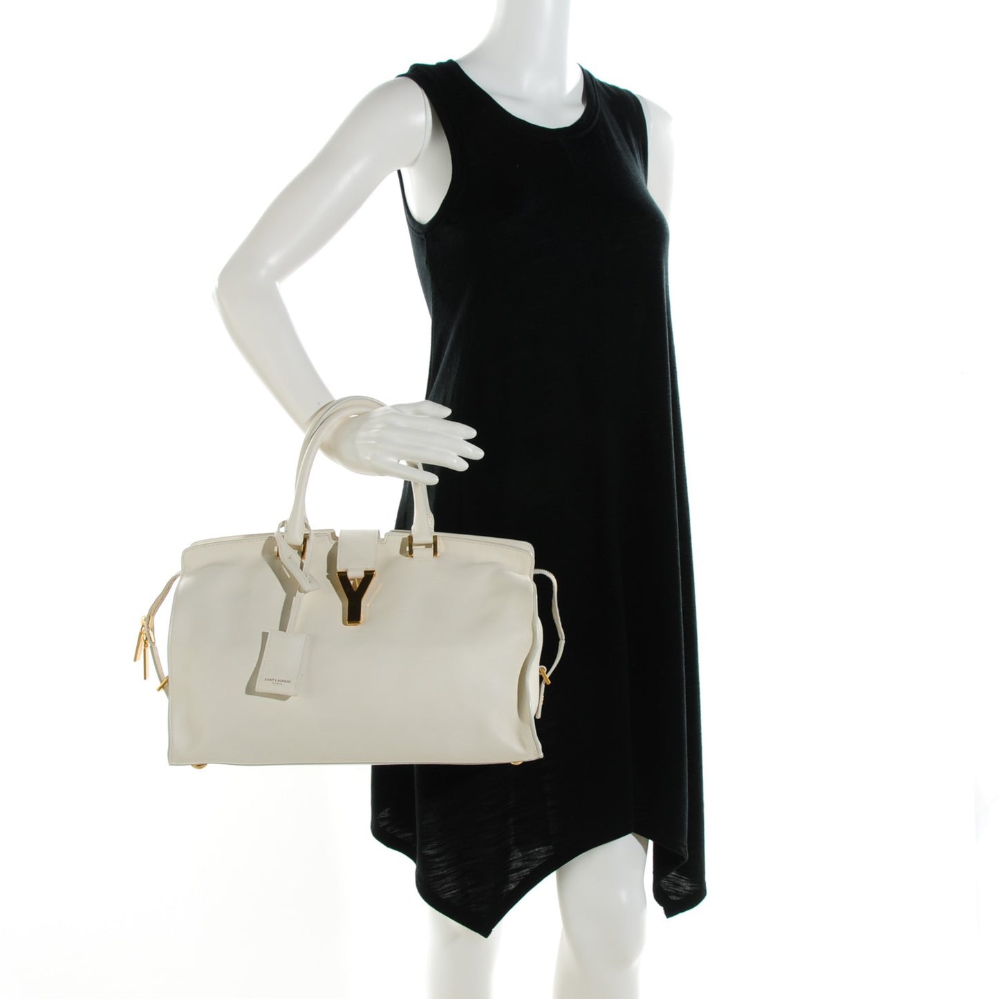 Calfskin Medium Classic Y Cabas Porcellana