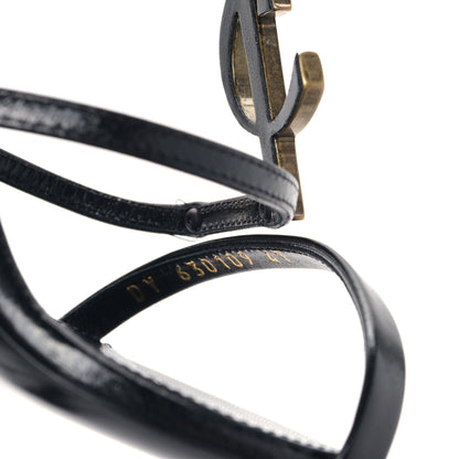 Saint Laurent Calfskin Cassandra 100 Sandals 41 Black 8 of 9