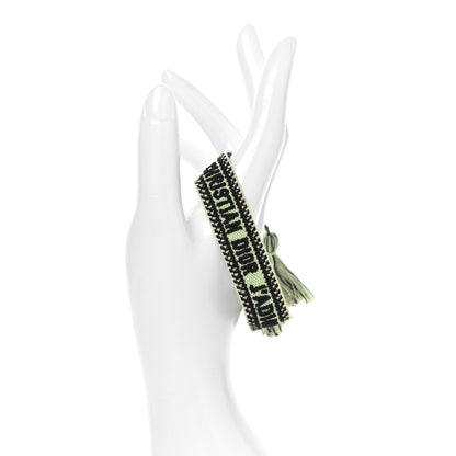 Christian Dior Woven Cotton J'Adior Friendship Bracelet Green 2 of 3
