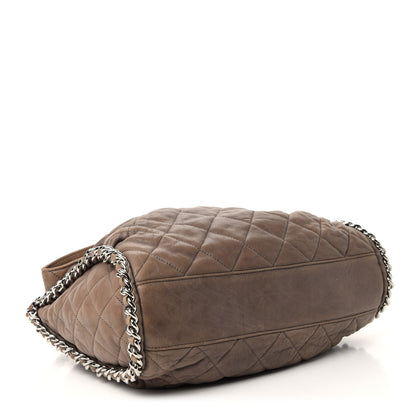 Chanel Washed Lambskin Chain Around Hobo Taupe 4 of 10