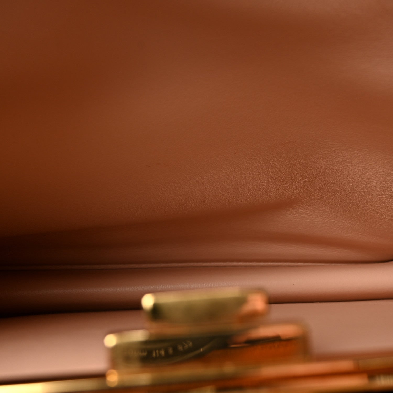 Fendi Vitello Seta Shiny Nappa Medium Peekaboo I SEE U Satchel Miele Scuro Light Rose 5 of 9