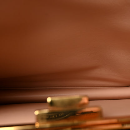 Fendi Vitello Seta Shiny Nappa Medium Peekaboo I SEE U Satchel Miele Scuro Light Rose 5 of 9