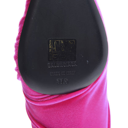 Balenciaga Stretch Velvet Knife Pointed Pumps 38 Rose Fuchsia 7 of 8