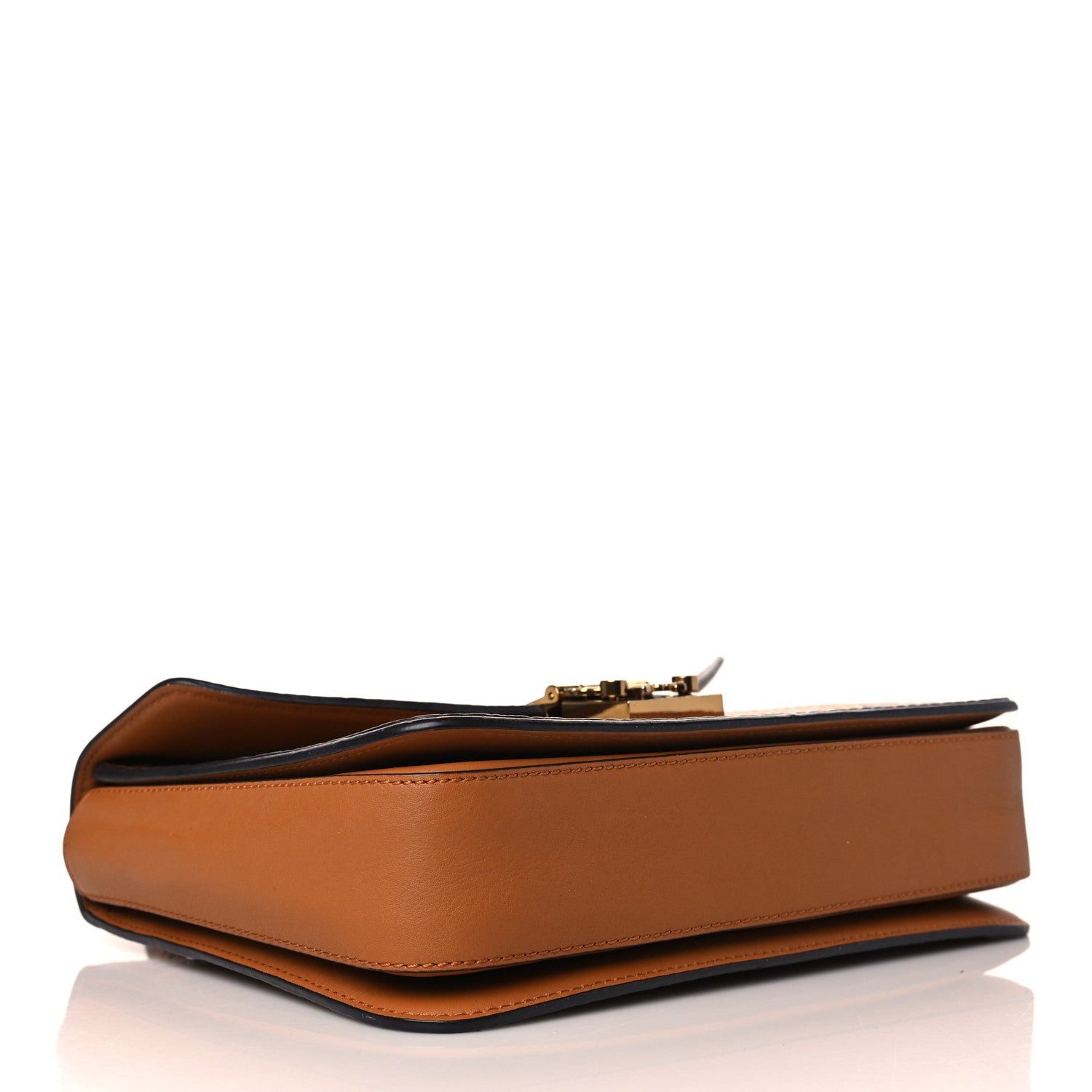 MCM Visetos Medium Patricia Satchel Cognac 4 of 10