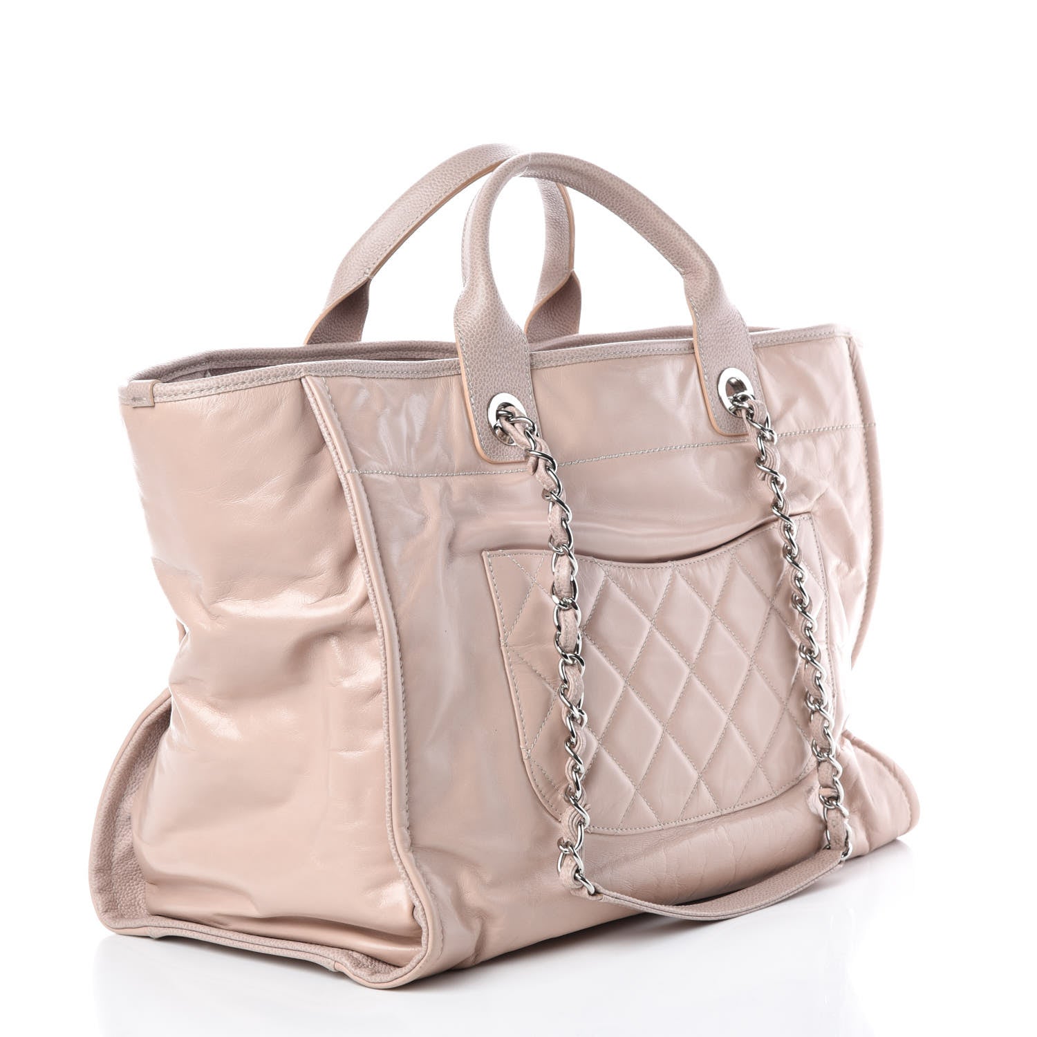 Chanel Glazed Calfskin Large Deauville Tote Light Pink 3 of 12
