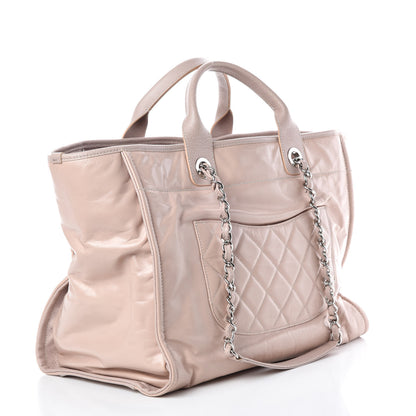 Chanel Glazed Calfskin Large Deauville Tote Light Pink 3 of 12