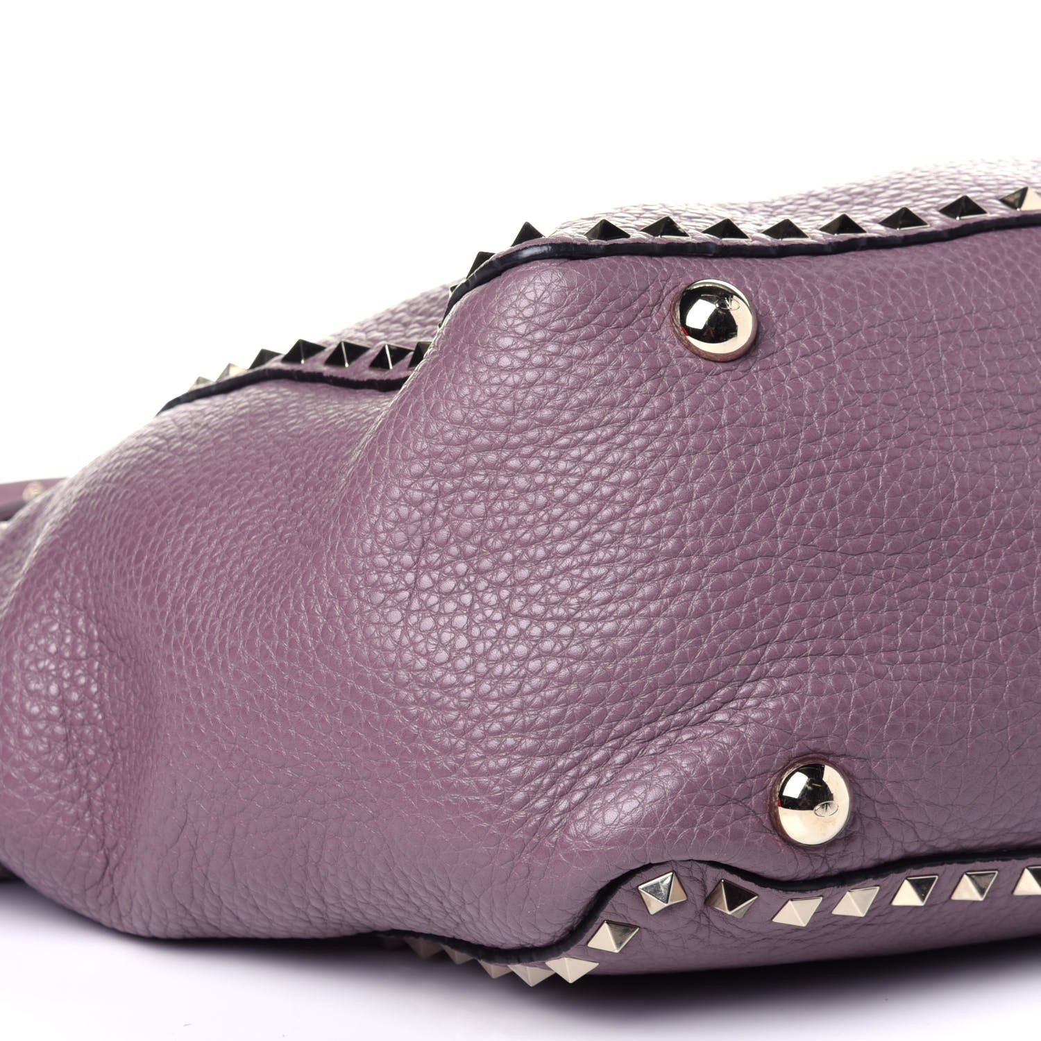 Valentino Garavani Pebbled Calfskin Medium Rockstud Tote Dark Mauve 7 of 11