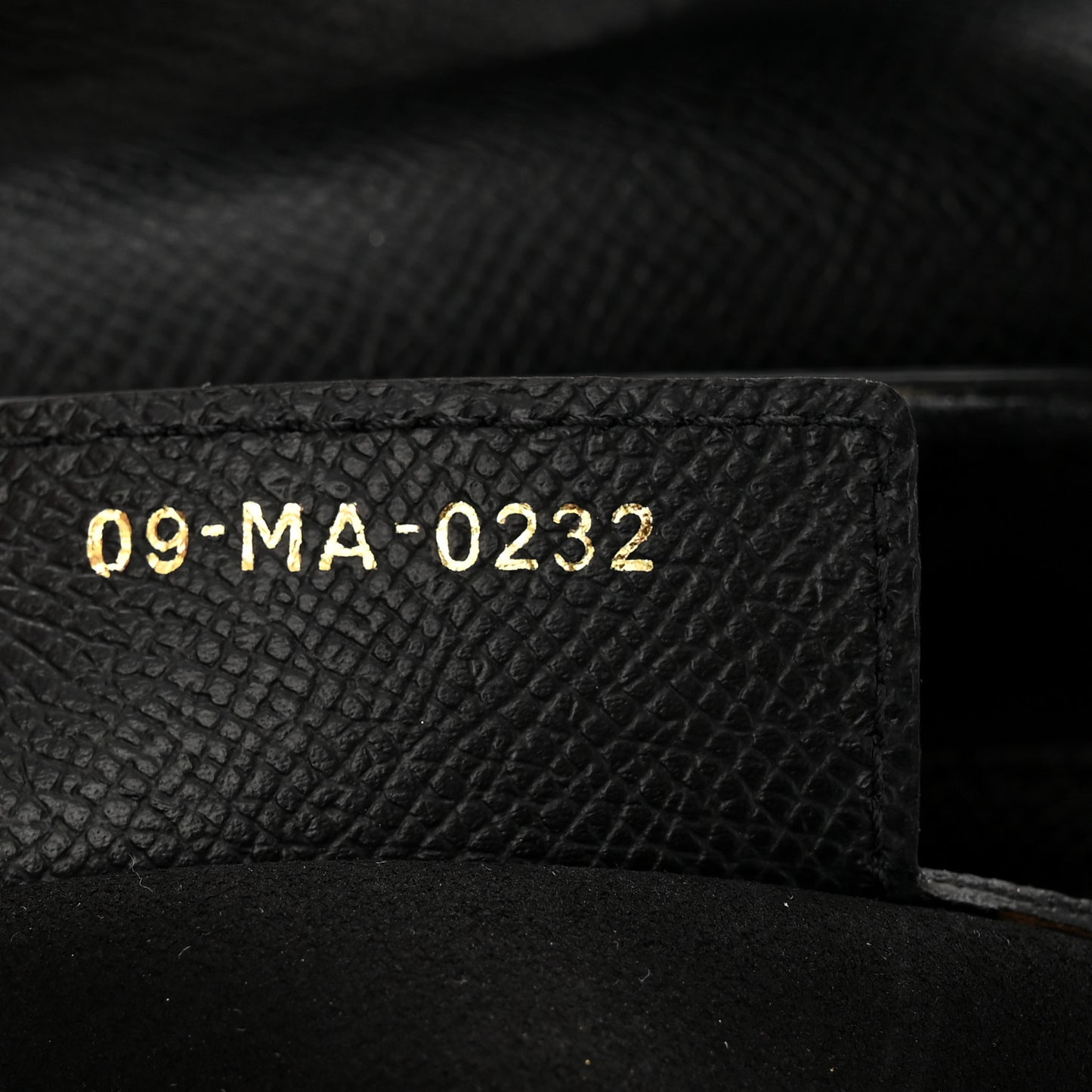 Grained Calfskin Saddle Bag Black