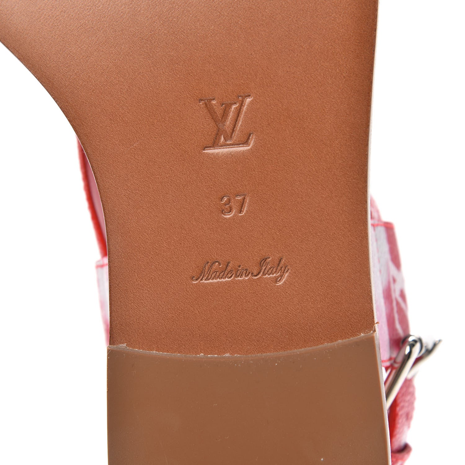 Louis Vuitton Monogram Escale Palma Flat Sandals 37 Rouge 7 of 8