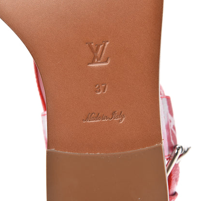 Louis Vuitton Monogram Escale Palma Flat Sandals 37 Rouge 7 of 8