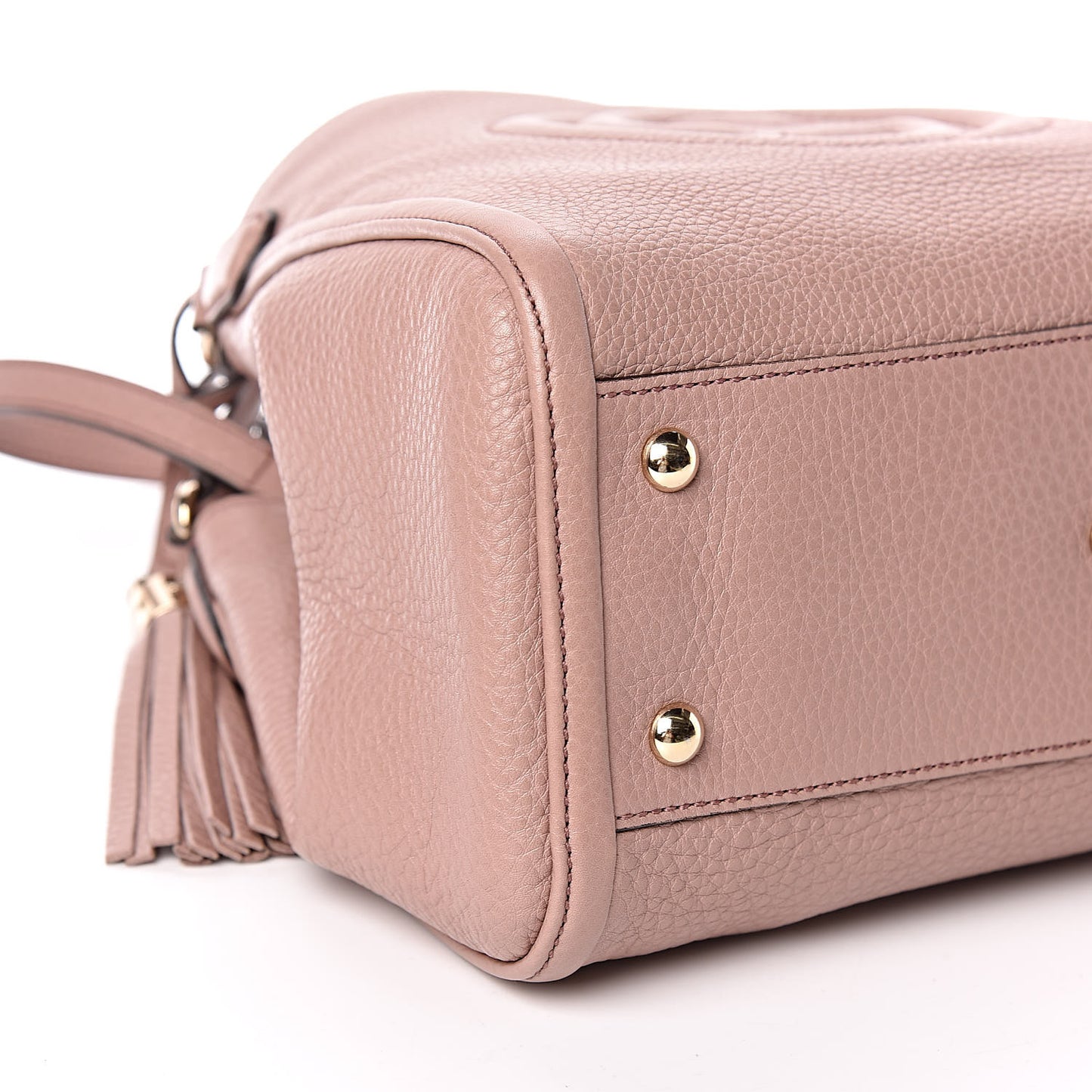 Pebbled Calfskin Small Soho Shoulder Bag Light Pink