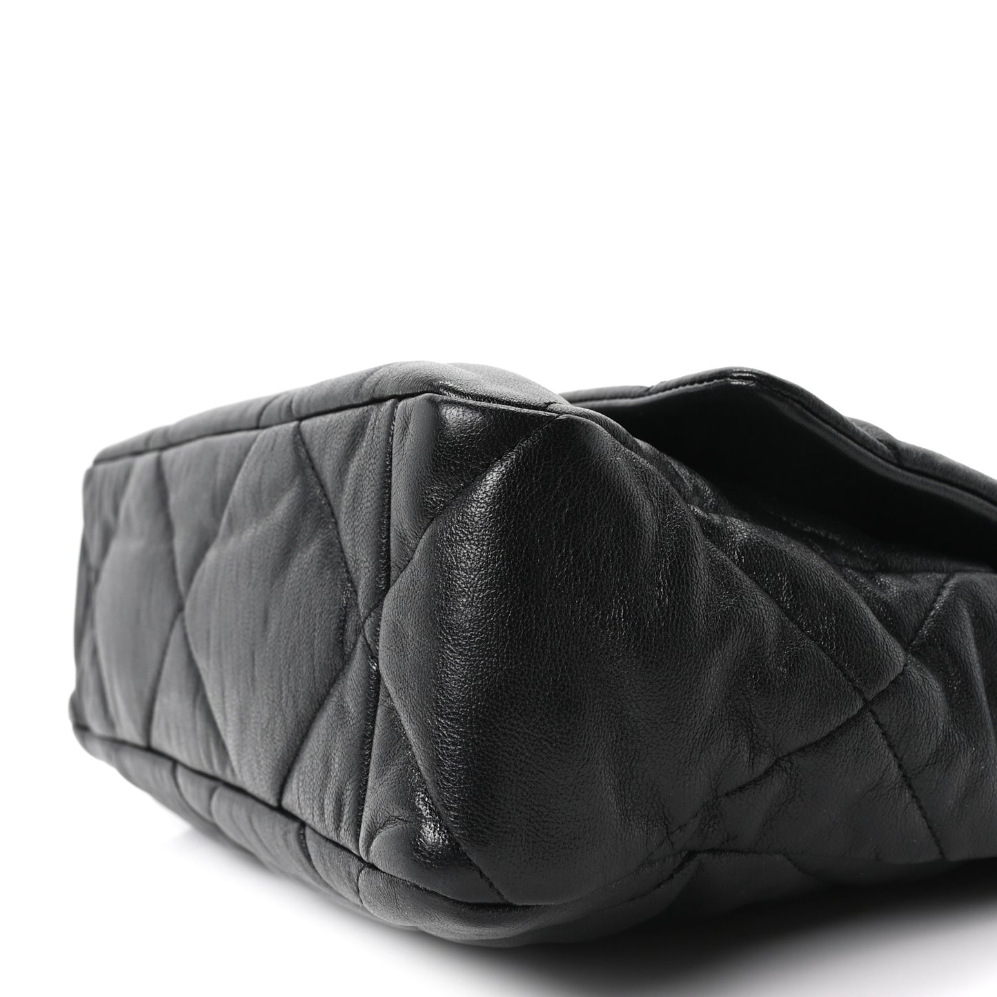 Goatskin Quilted Large Chanel 19 Flap Black