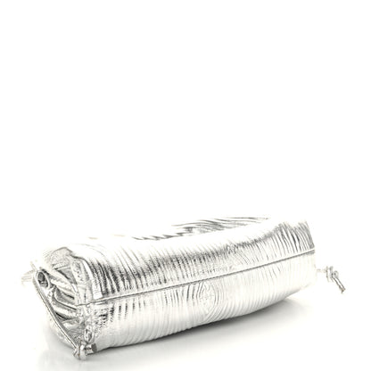 Bottega Veneta Metallic Bark Calfskin The Mini Pouch Silver 4 of 10