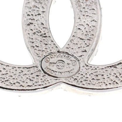 Chanel Crystal Timeless CC Earrings Silver 4 of 4