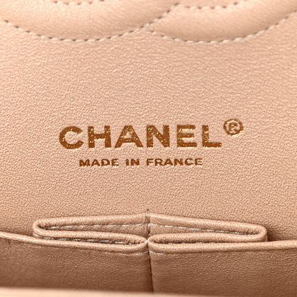 Chanel Iridescent Calfskin Quilted Medium Double Flap Beige 6 of 10