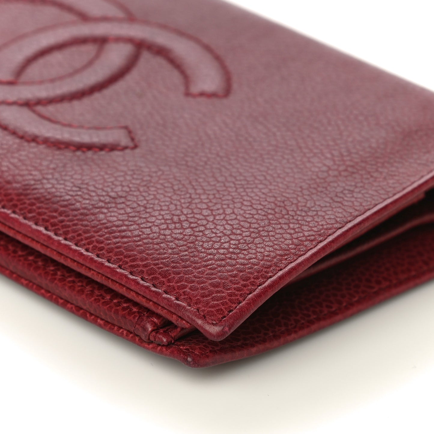 Caviar Timeless CC Yen Wallet Bordeaux