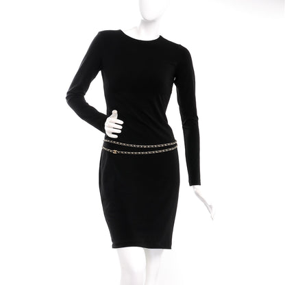 Chanel Lambskin CC Turn Lock Chain Belt Black Gold 2 of 8
