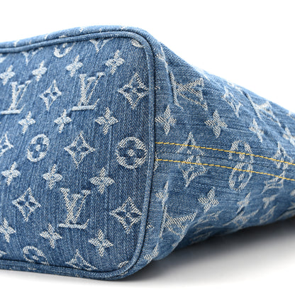 Louis Vuitton Monogram Denim Neo Neverfull MM Blue 10 of 11