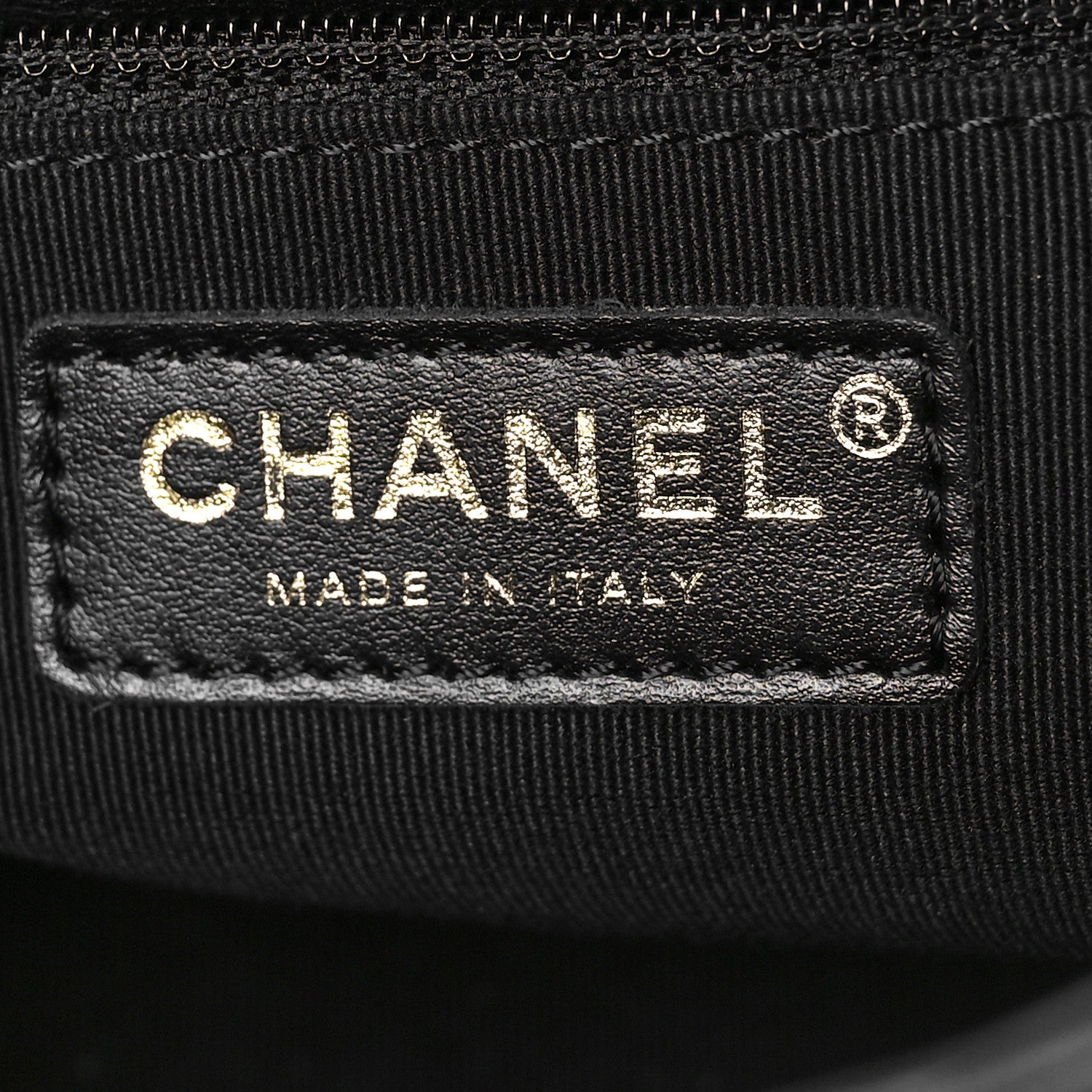 Chanel Calfskin Quilted Chain Lines Shopping Tote Black 6 of 10