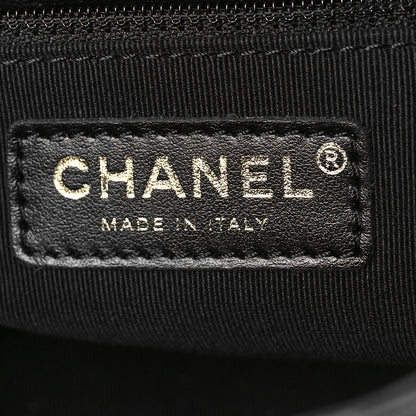 Chanel Calfskin Quilted Chain Lines Shopping Tote Black 6 of 10