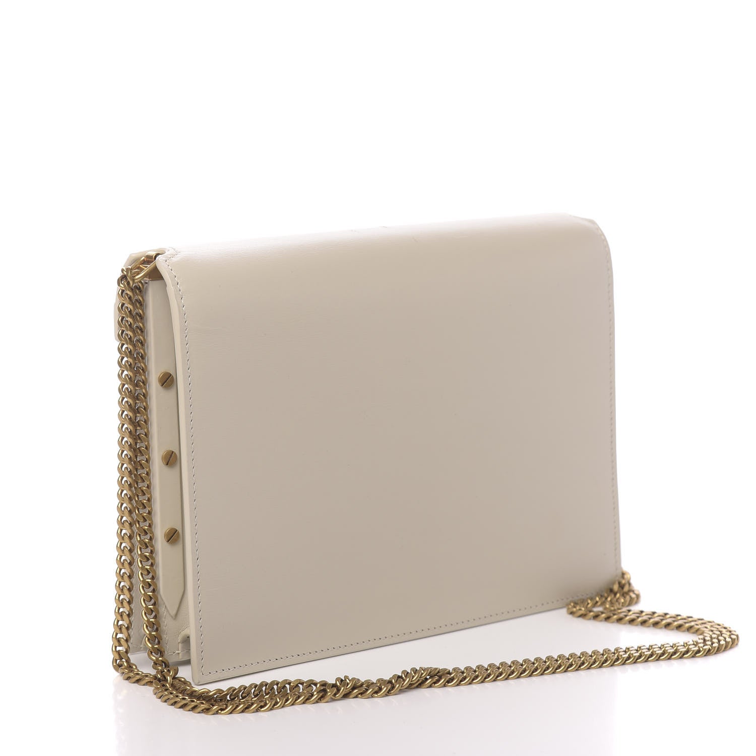 Saint Laurent Calfskin Monogram Cassandra Clasp Bag Porcellana 3 of 9