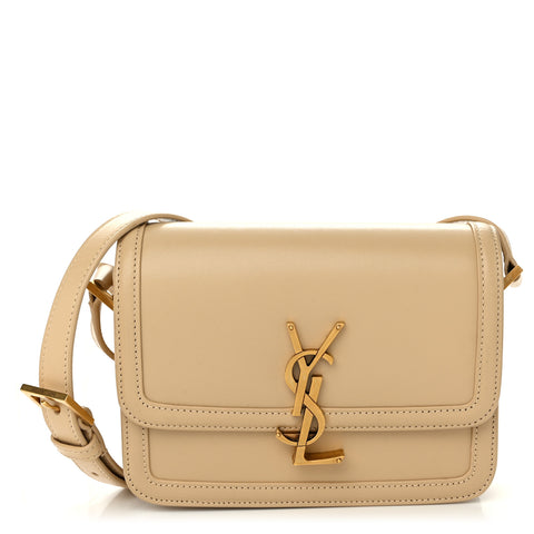 Smooth Calfskin Small Solferino Satchel Ivory Natural