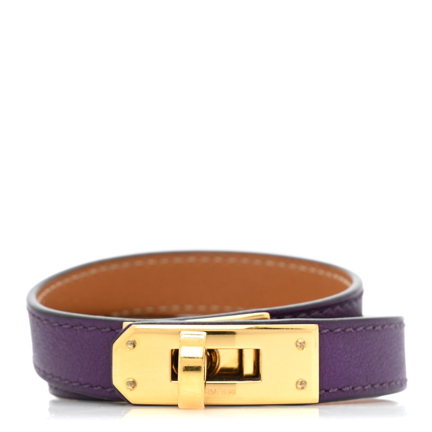 Hermes Swift Kelly Double Tour Bracelet M Ultraviolet 1 of 5