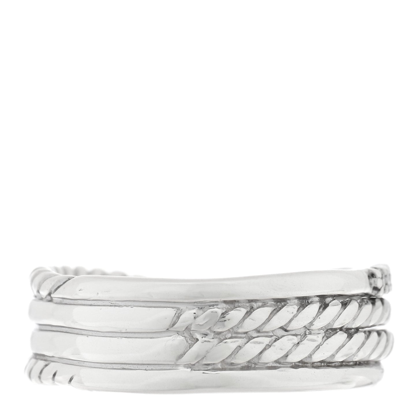 Sterling Silver Diamond 7mm Crossover Ring 54 6.75