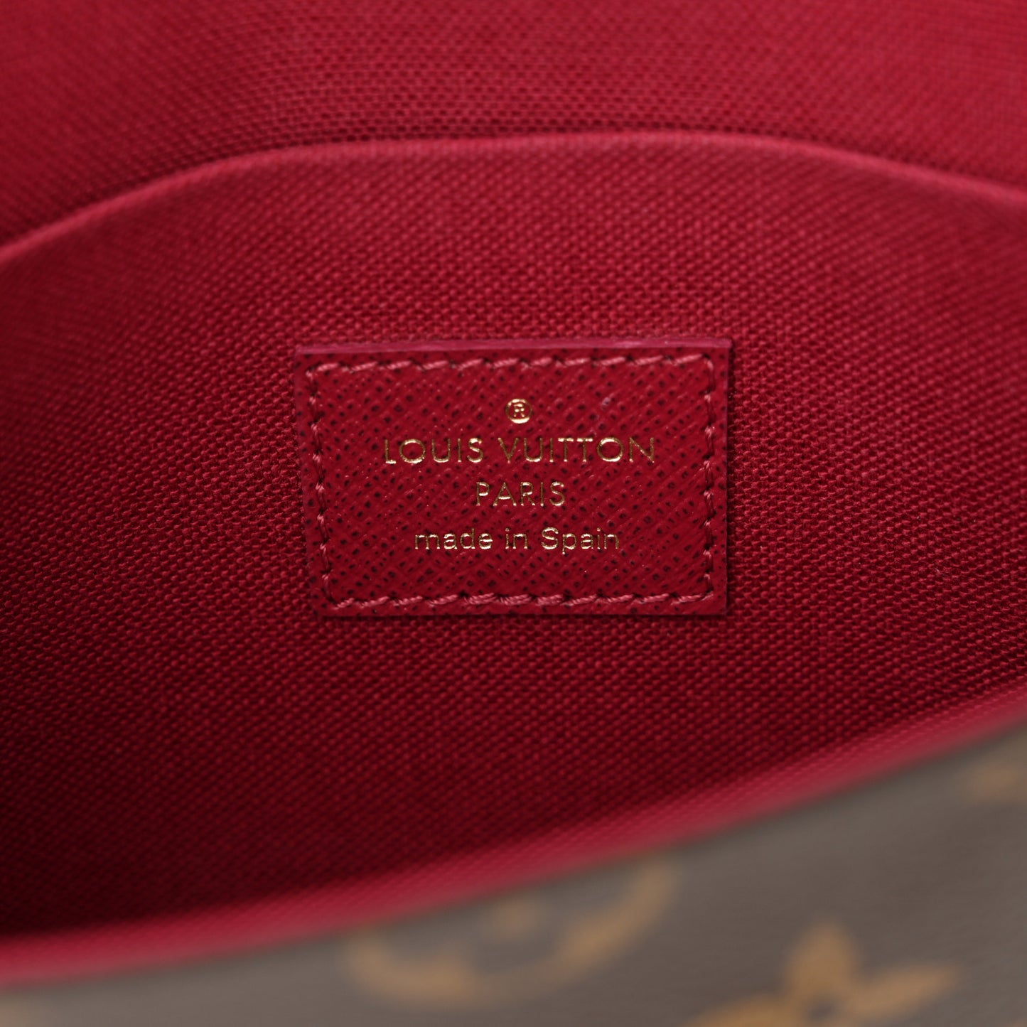 Monogram Pochette Felicie Chain Wallet Fuchsia