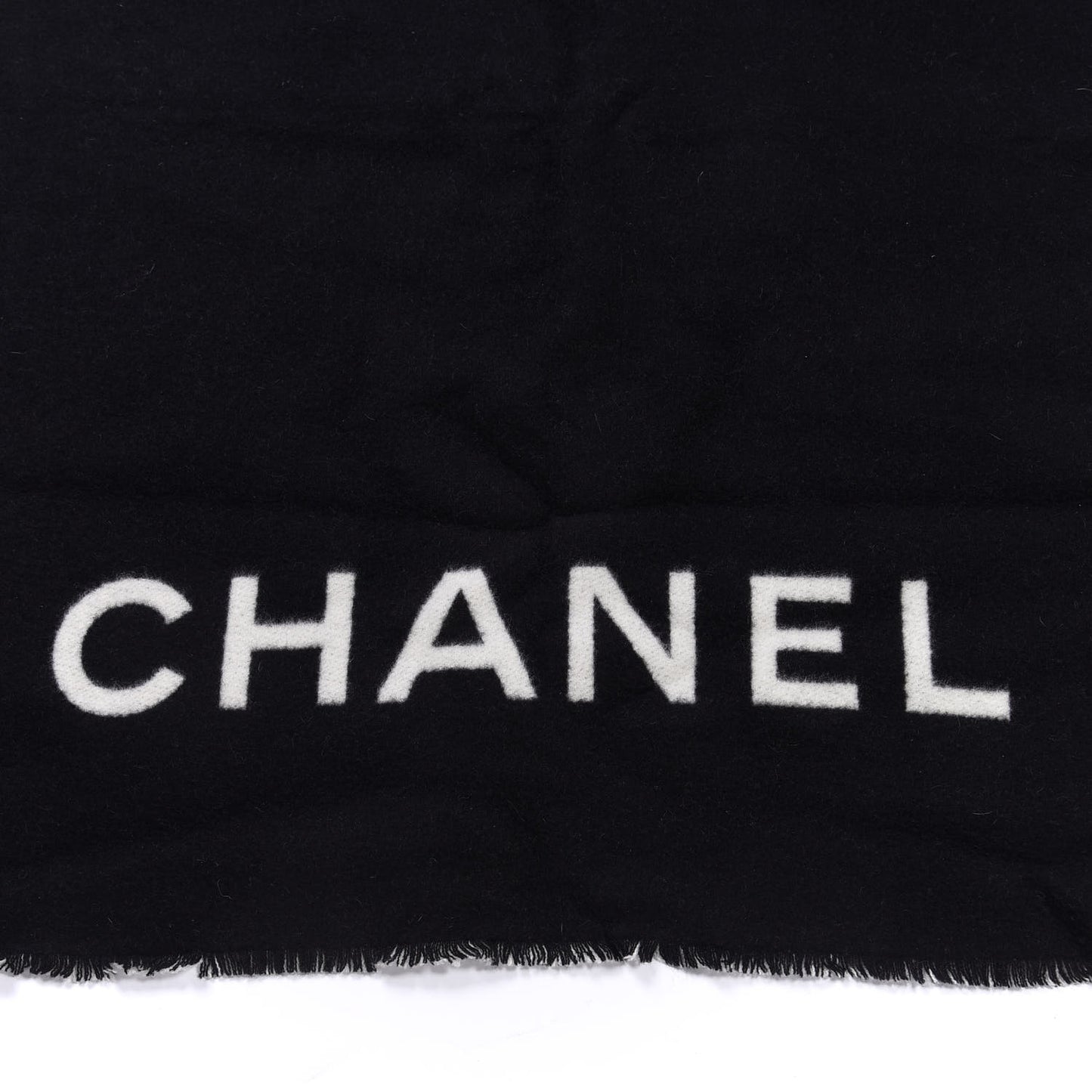 Cashmere CC Scarf Black White