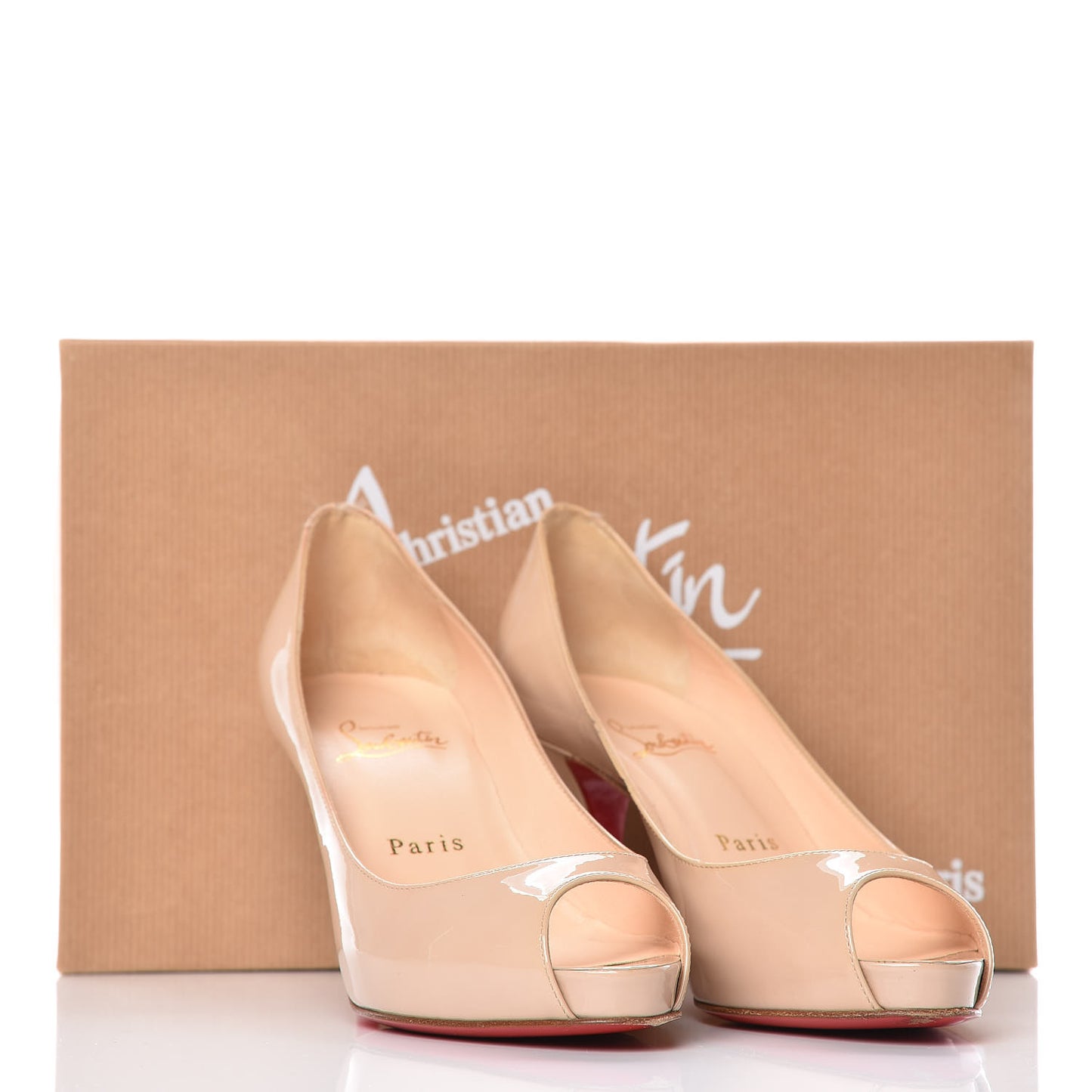 Patent Mater Claude 85 Pumps 36 Nude