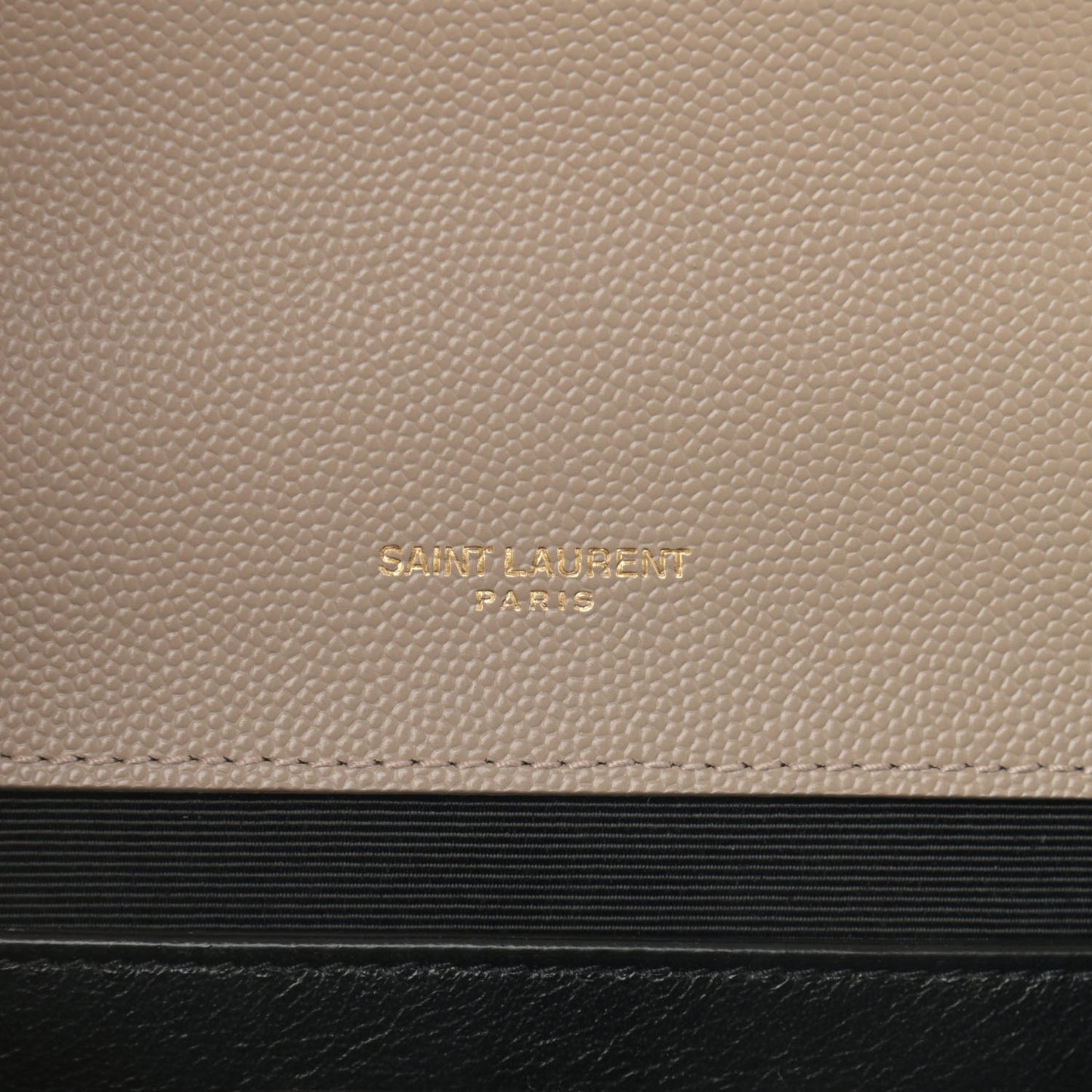 Grain De Poudre Textured Mixed Matelasse Medium Triquilt Monogram Satchel Dark Beige
