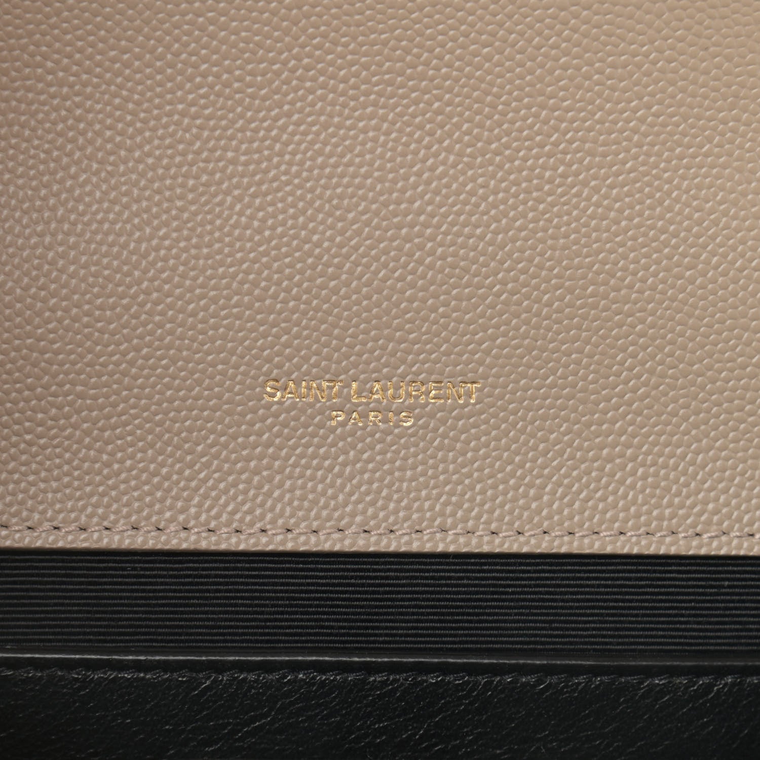 Saint Laurent Grain De Poudre Textured Mixed Matelasse Medium Triquilt Monogram Satchel Dark Beige 7 of 11