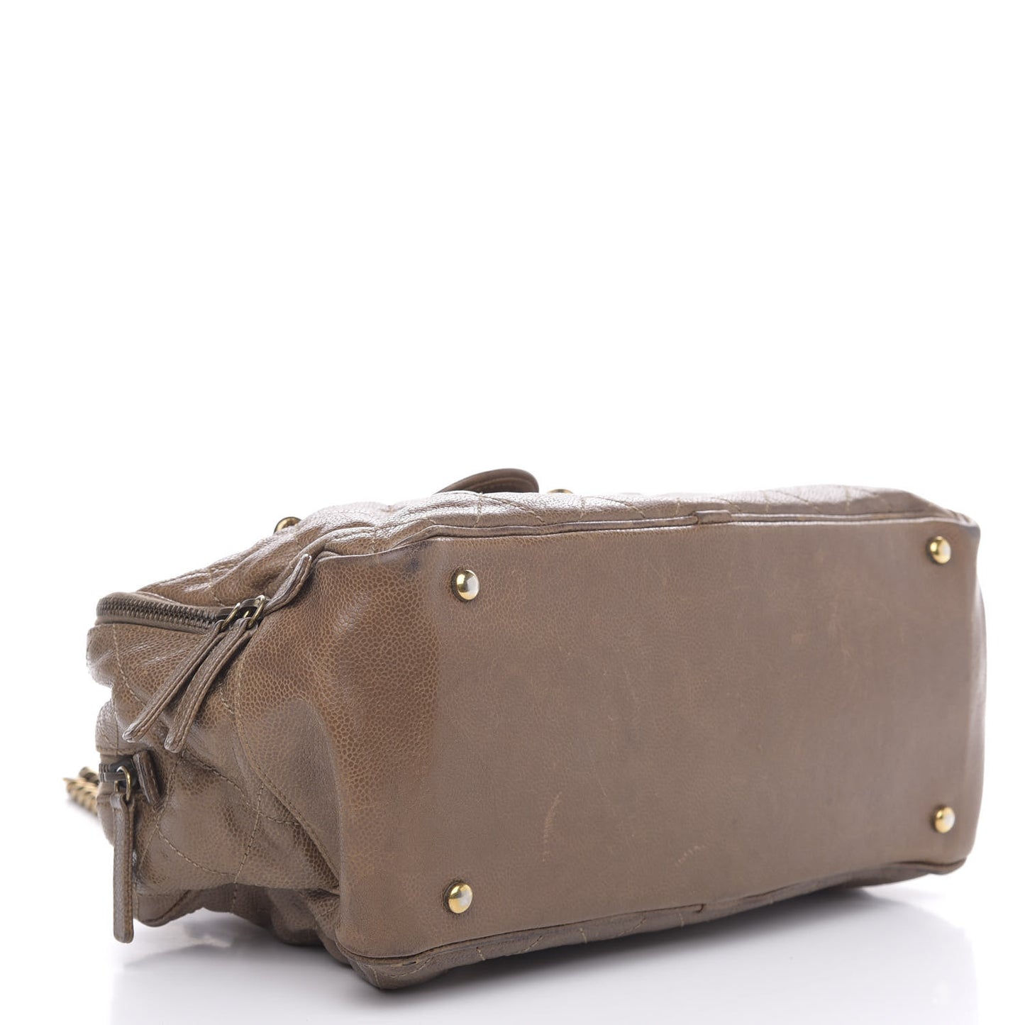 Crumpled Grained Calfskin Shiva Bowler Beige