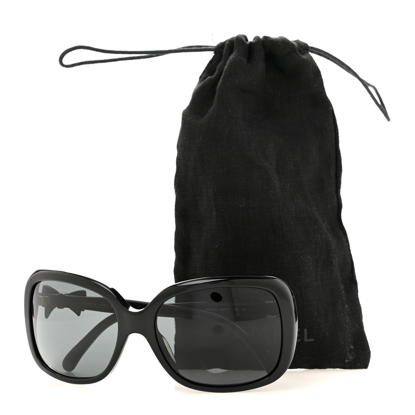 Acetate CC Bow Sunglasses 5171-A Black