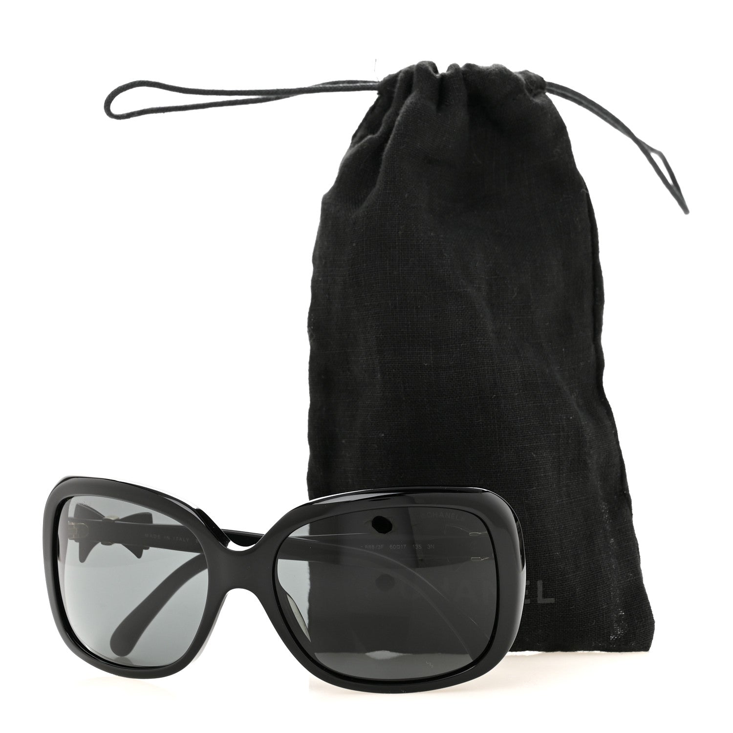 Chanel Acetate CC Bow Sunglasses 5171-A Black 8 of 8