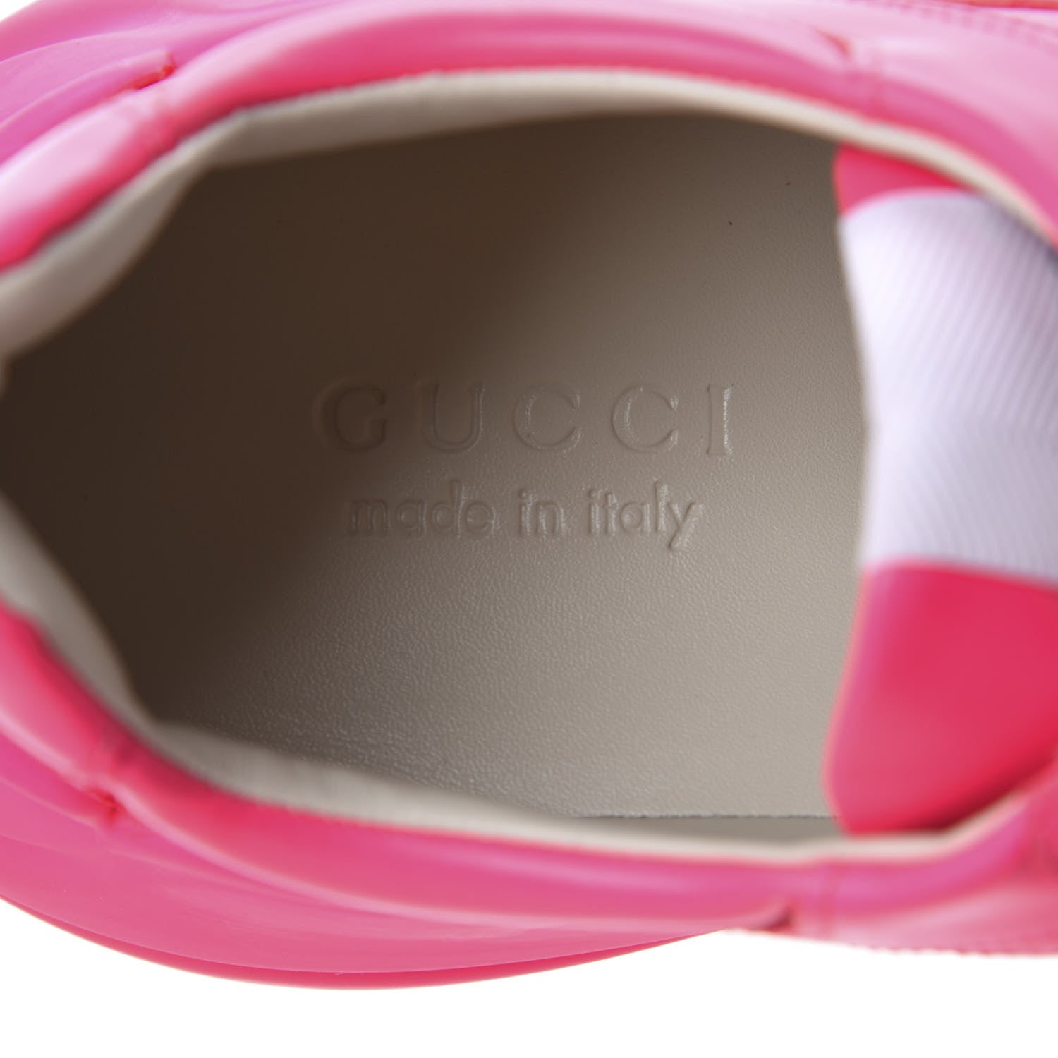 Gucci Calfskin Mens Rhyton Sneakers 10.5 Fuxia Fluo 7 of 10